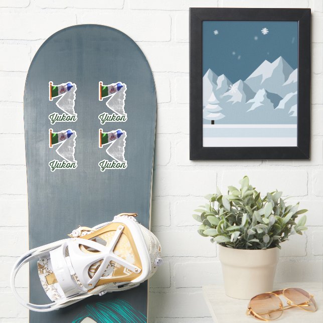 Sticker Drapeau du Yukon (Snowboard)
