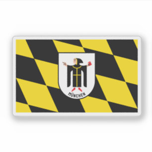 Sticker Drapeau et armoiries de Munich