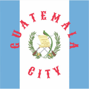 Sticker Drapeau et blason de Guatemala City Quetzal Bird