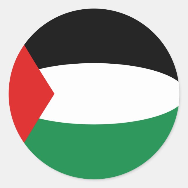 Sticker Drapeau Fisheye Palestine (Devant)