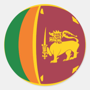 Sticker Drapeau Fisheye Sri Lanka