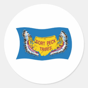 Sticker Drapeau Fort Peck Assiniboine