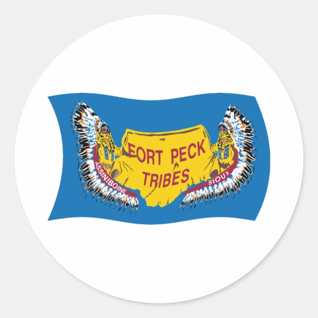 Sticker Drapeau Fort Peck Assiniboine (Devant)
