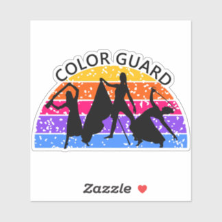 Sticker Drapeau, fusil, sabre - brillant