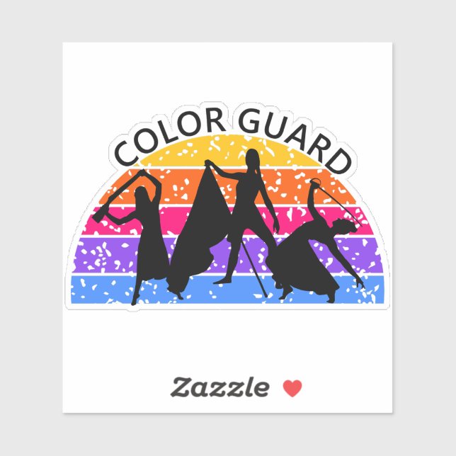 Sticker Drapeau, fusil, sabre - brillant (Feuille)