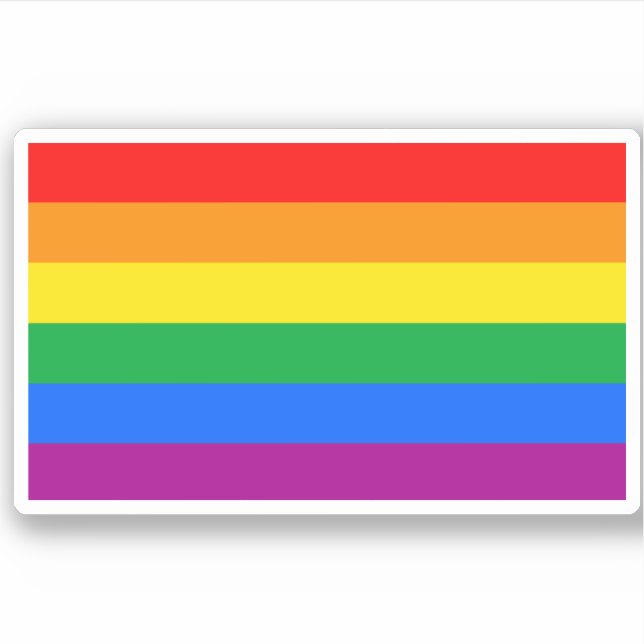 Sticker Drapeau Gay pride traditionnel (Devant)