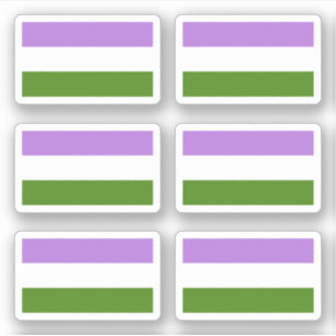 Sticker Drapeau Genderqueer Pride