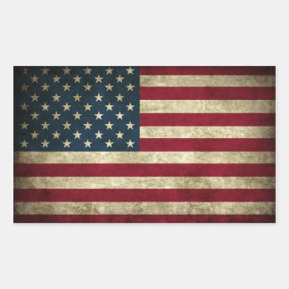 Sticker Drapeau Grunge USA