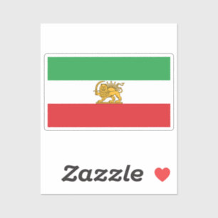 Sticker Drapeau Historique Original du Lion et Soleil Iran