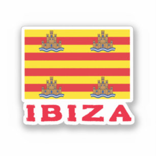 Sticker Drapeau Ibiza, ESPAGNE