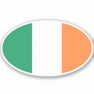 Sticker Drapeau irlandais ovale