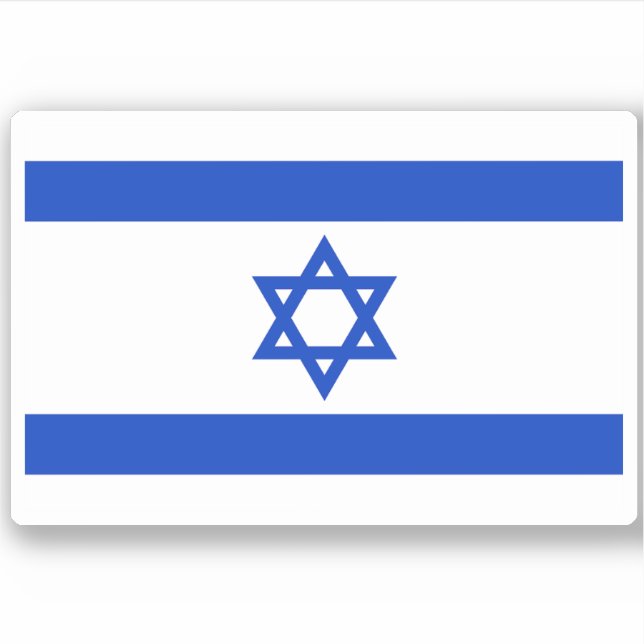 Sticker Drapeau Israël - Drapeau israélien - Étoile de Dav (Devant)