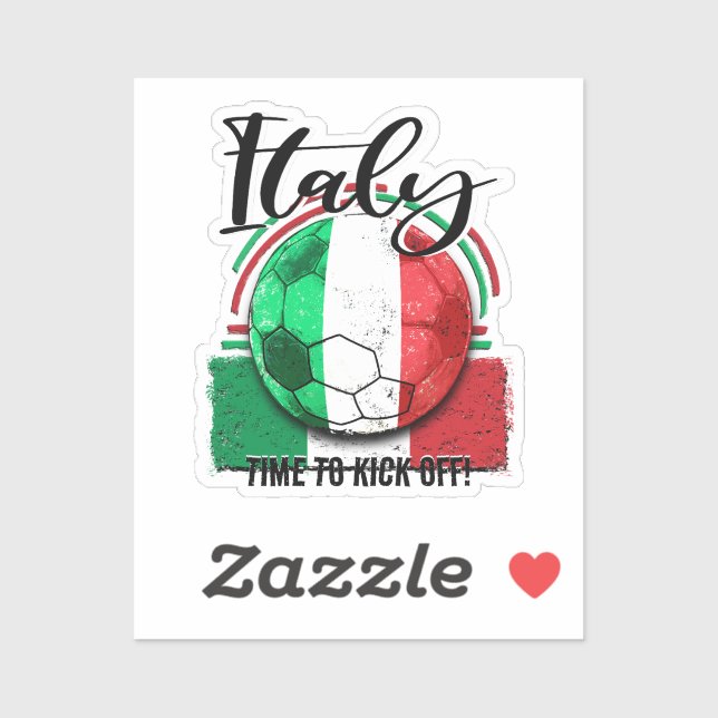 Sticker Drapeau Italie football, Calcio italien (Feuille)