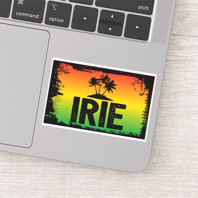 Sticker Drapeau jamaïcain Rastafarian IRIE Rasta (Détail)