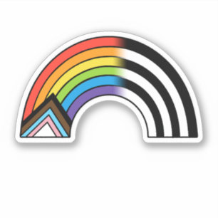 Sticker Drapeau LGBT Ally Drapeau Progrès Fierté Drapeau D