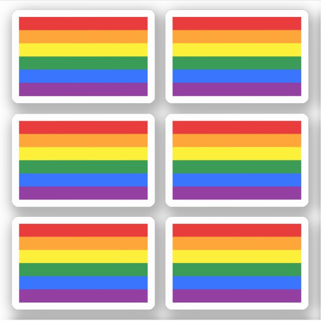 Sticker Drapeau LGBT Rainbow Pride (Devant)