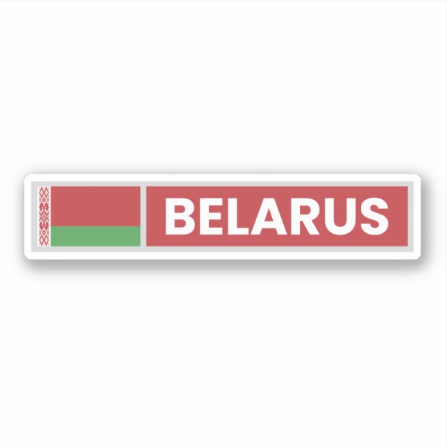 Sticker Drapeau national de Bélarus (Devant)
