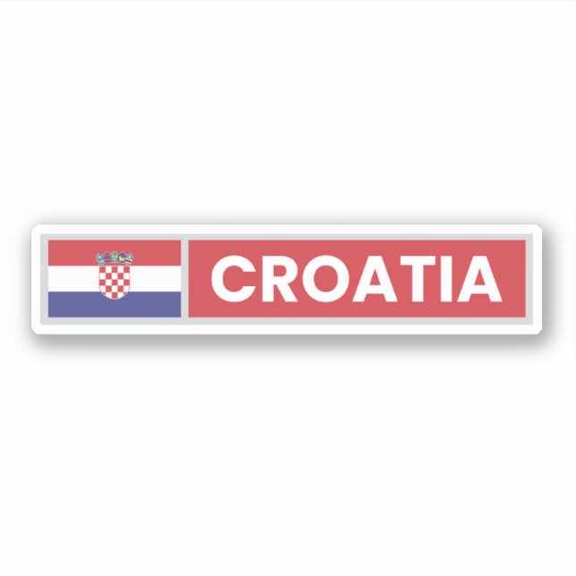 Sticker Drapeau national de Croatie (Devant)