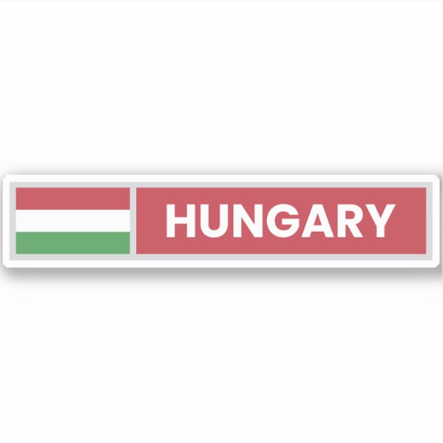 Sticker Drapeau national de Hongrie (Devant)
