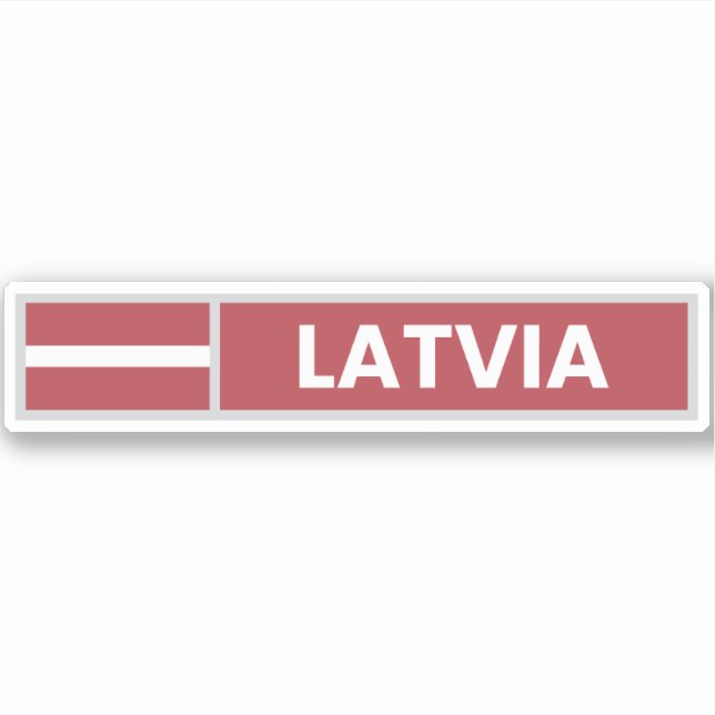 Sticker Drapeau national de Lettonie (Devant)
