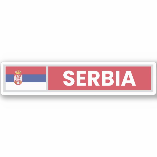 Sticker Drapeau national de Serbie (Devant)