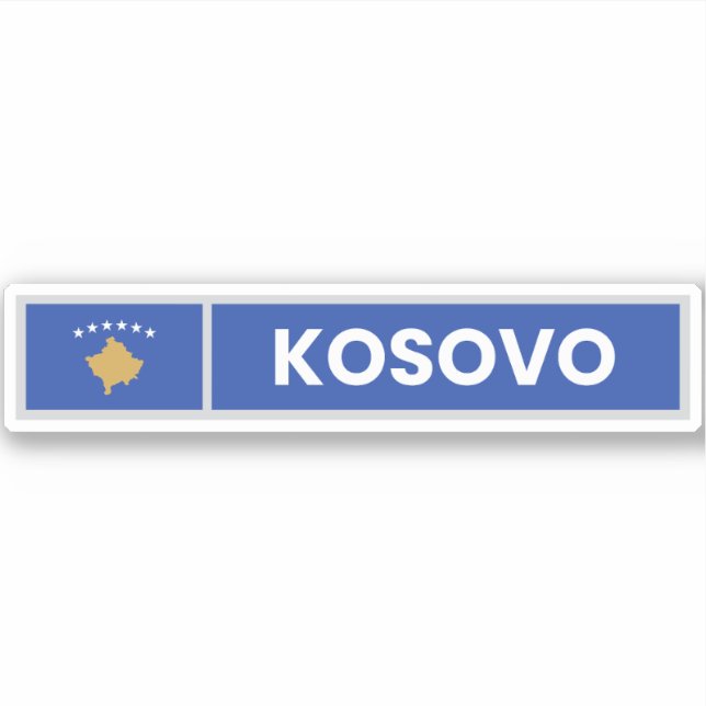 Sticker Drapeau national du Kosovo (Devant)