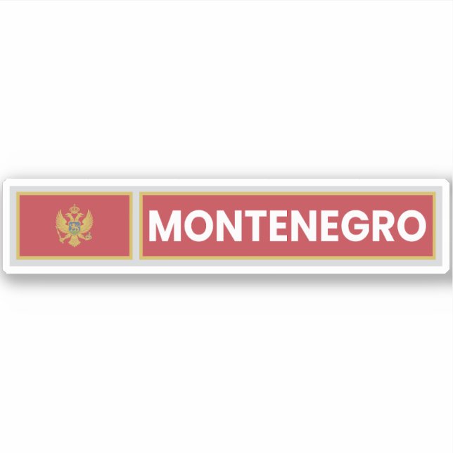 Sticker Drapeau national du Monténégro (Devant)