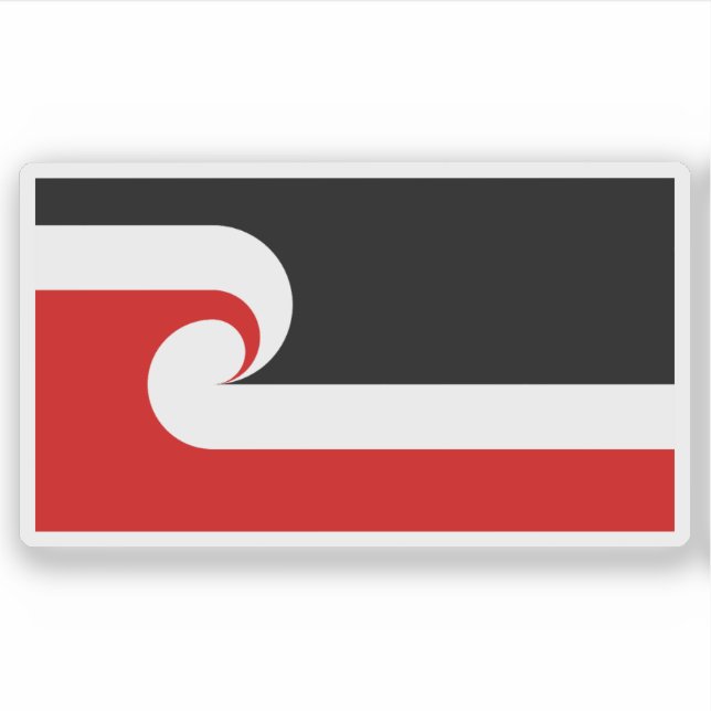Sticker Drapeau national maori Tino Rangatiratanga, Nouvel (Devant)