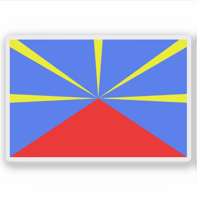 Sticker Drapeau officieux de la Réunion, Lö Mahavéli (2003 (Devant)