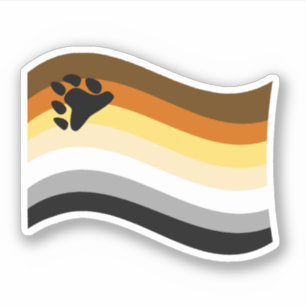 Sticker Drapeau ondoyant de la fierté des ours