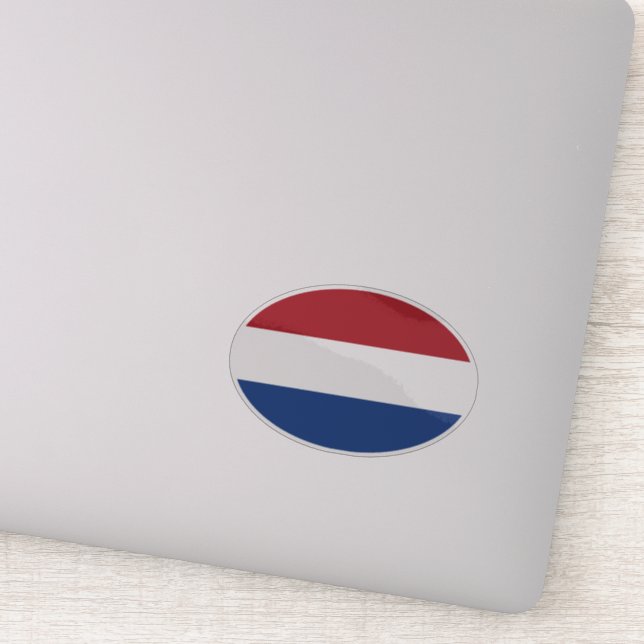 Sticker Drapeau Oval Pays-Bas (Détail)