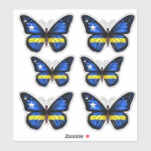 Sticker Drapeau Papillon de Curaçao