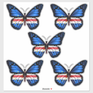 Sticker Drapeau papillon du Cap-Vert