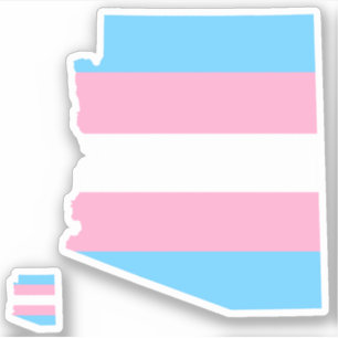 Sticker drapeau rayé de transsexuel de fierté de l'Arizo