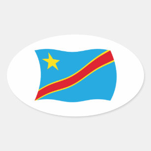Sticker Drapeau République Démocratique du Congo
