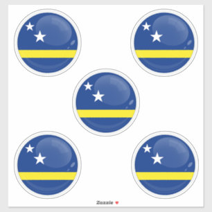 Sticker Drapeau rond de Curaçao