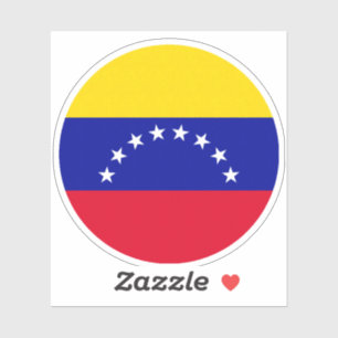 Sticker Drapeau rond vénézuélien