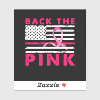 Sticker Drapeau rose du cancer du sein