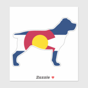 Sticker Drapeau Rottweiler du Colorado