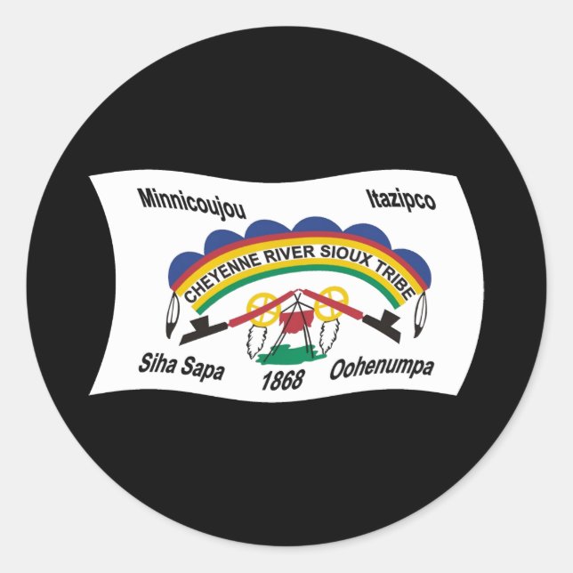 Sticker Drapeau Sioux de Cheyenne River (Devant)