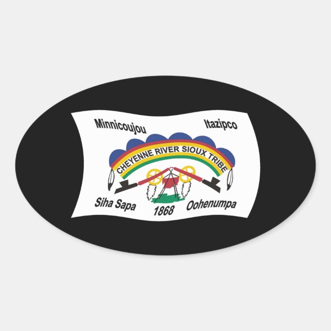 Sticker Drapeau Sioux de Cheyenne River (Devant)
