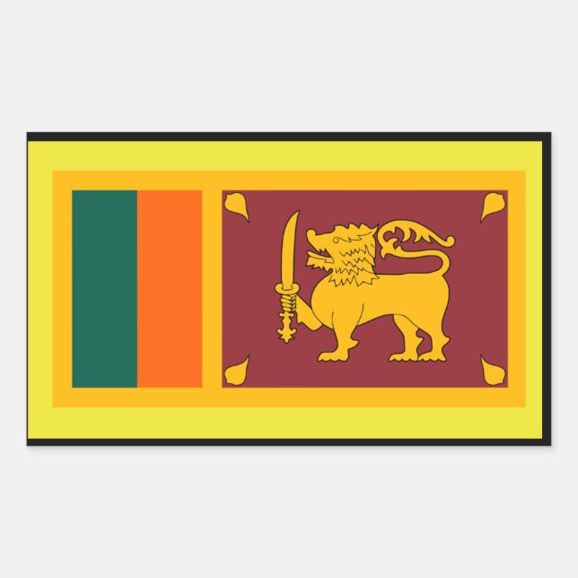 Sticker Drapeau Sri Lanka (Devant)