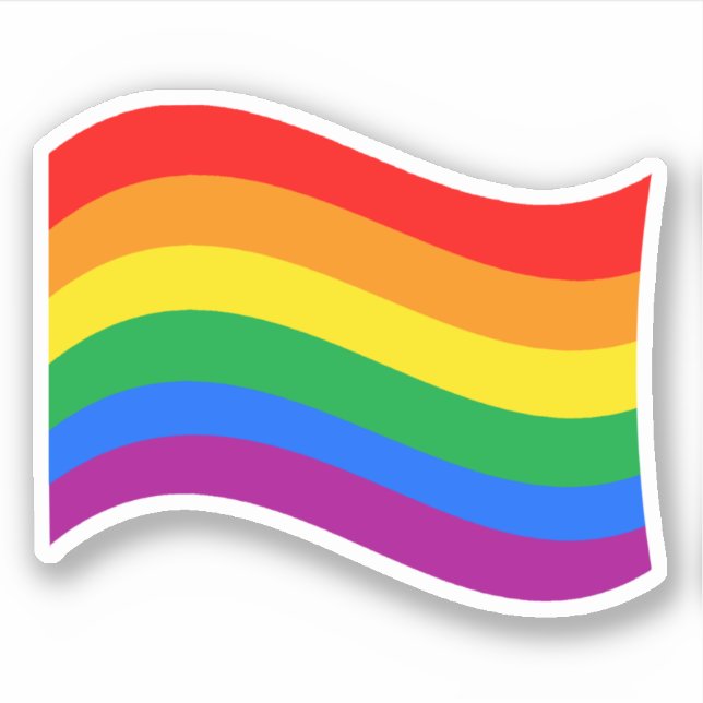 Sticker Drapeau traditionnel LGBTQ+ Pride (Devant)