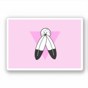 Sticker Drapeau Triangle Rose Two-Spirit