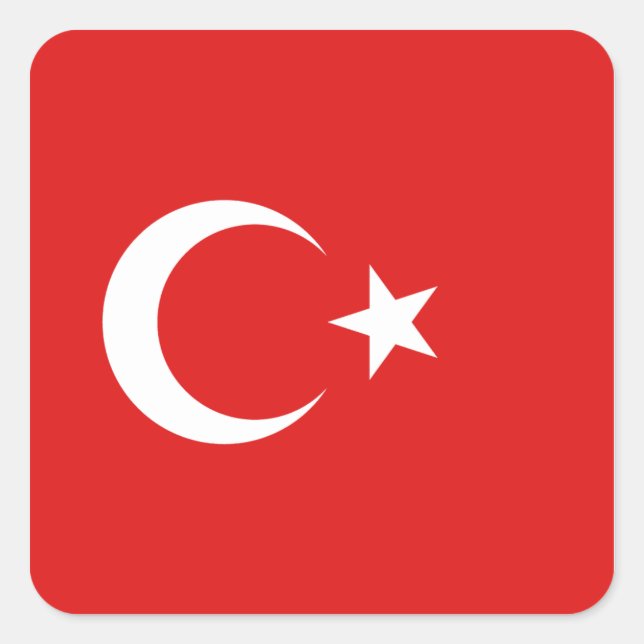 Sticker Drapeau Turquie (Devant)