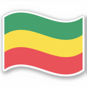 Sticker Drapeau vert, or (jaune) et rouge
