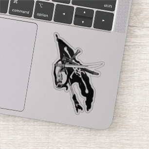 Sticker Drapeau vintage de pirates, Crâne et os entrecrois