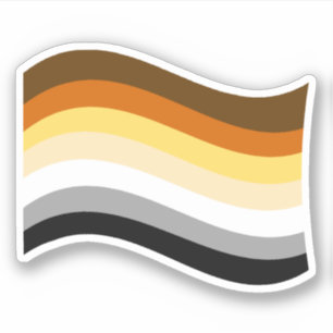 Sticker Drapeau Wavy de la fierté de l'ours