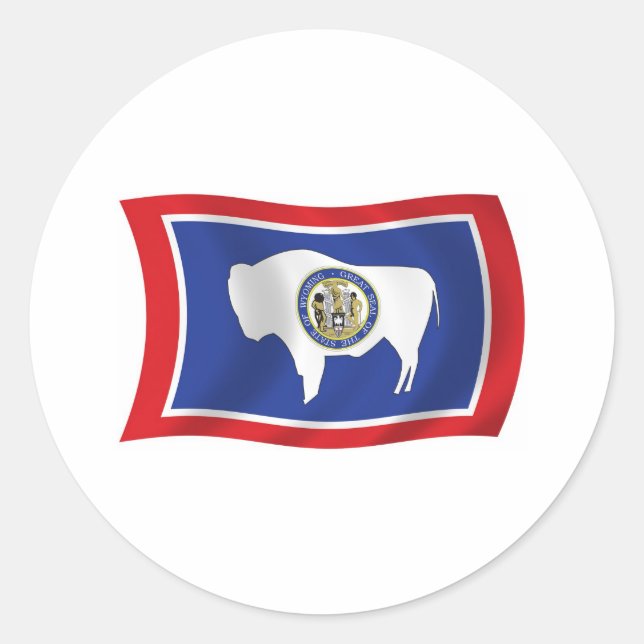 Sticker Drapeau Wyoming (Devant)