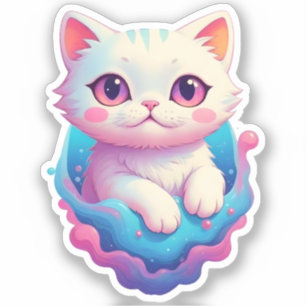 Sticker Dreamy Kitty au Pastel Paradise